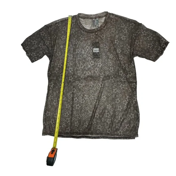 NWT One Teaspoon x Free People Mesh Sensory Star Metallic Tee - Picture 7 of 12